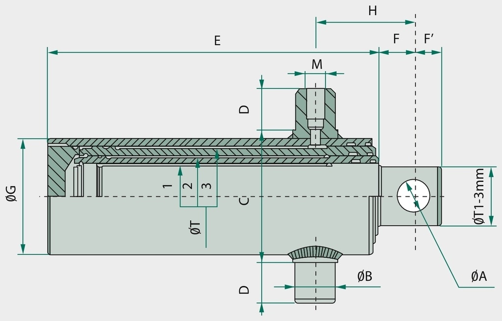 Chapel Cilindru telescopic-AU-88-107-126-H1380 G 1/2" BSP