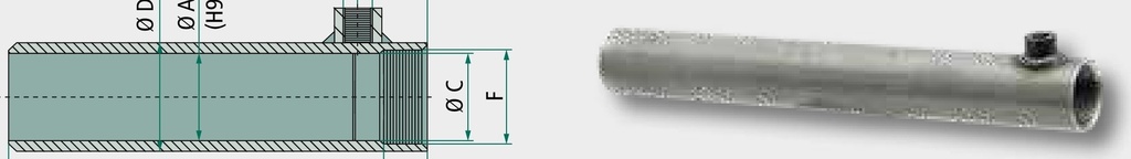 Contarini D100/1000 Tub cilindric ISO H9, 1/2" M105x2 70 mm