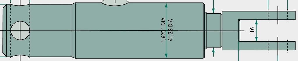 Cilindru receptor de frana BR30 - cu orificiu in furca