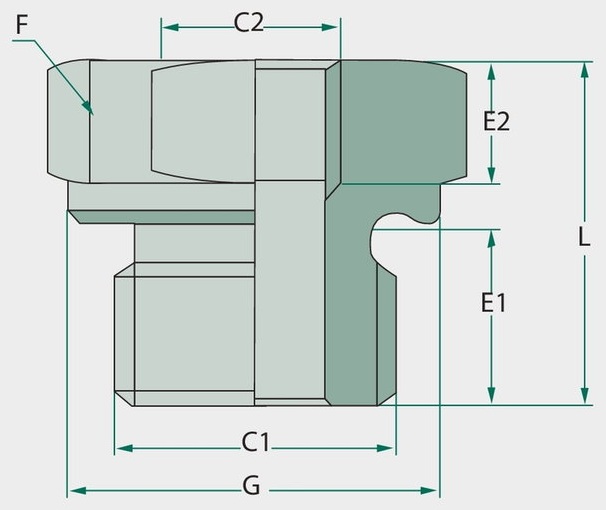 GA 1.1/4 M x 1/2 F-BSP L=32 - Adaptoare drepte