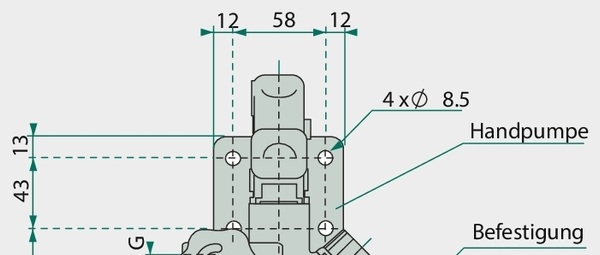 Chapel Pompă manuală PE 20S + RP4R 150 bar