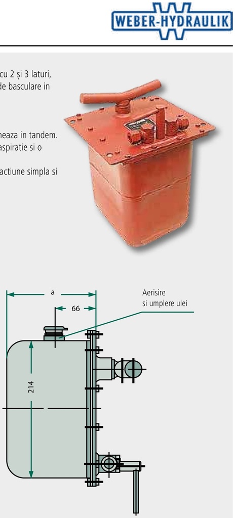 Weber Pompa manuala tip 32023 211 mm