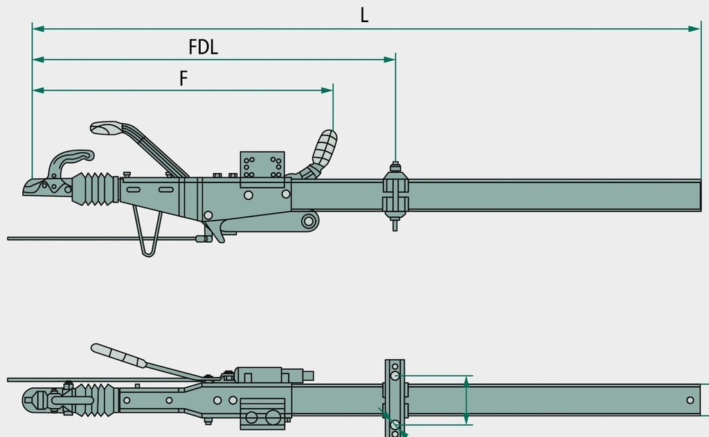 KNOTT Carlig de tractiune KRVD14
