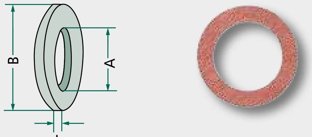 Inel etansare fibra 19 mm