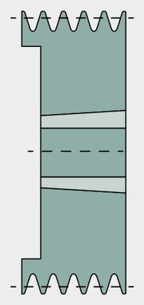 Fulie curea trapezoidală 69 mm