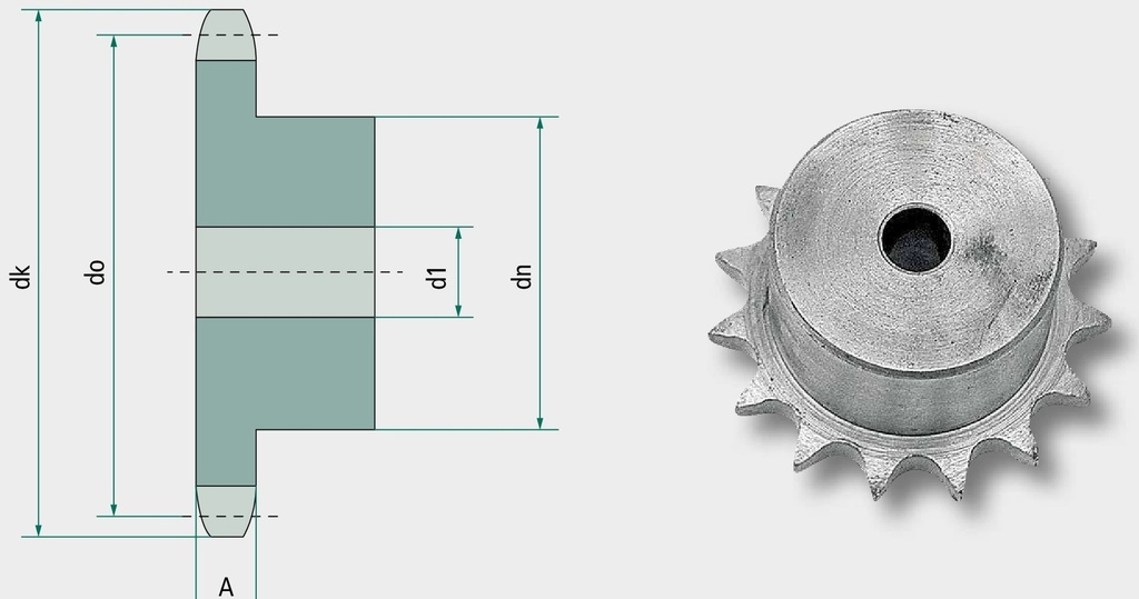 Roata de lant simpla ASA 120 60 mm