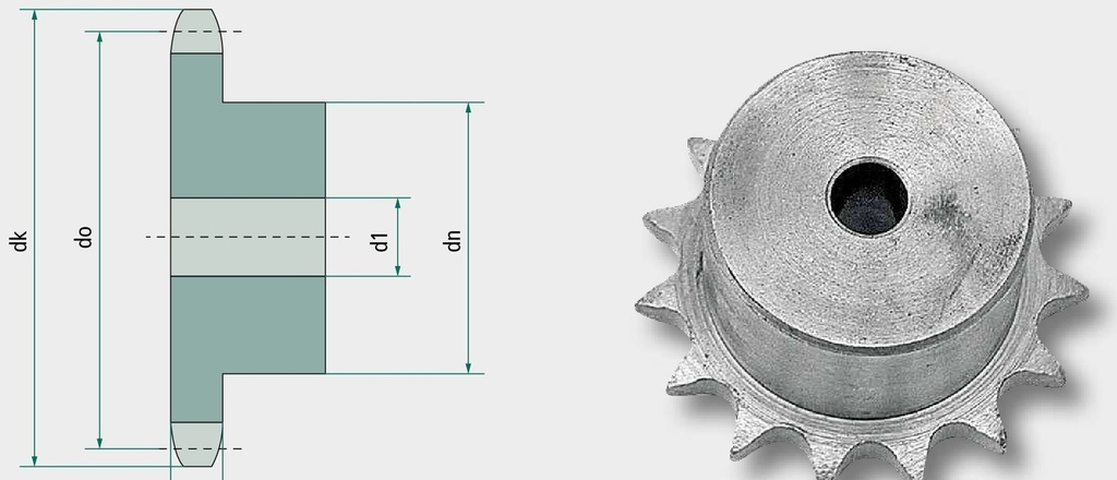 Roata de lant cu dinti intariti 30 mm