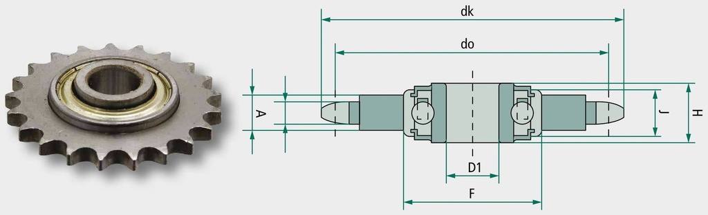 Intinzator lant 1"1/4" Z 13 18,5 mm