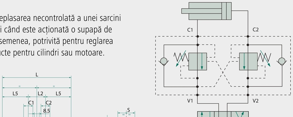 Oleodinamica Marchesini Supapă dublă frână de coborâre 3/8 "BSP 350 bar