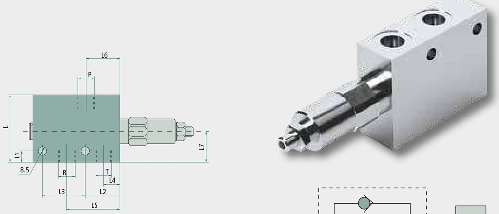 Oleodinamica Marchesini Supapă reducere presiune VRP 3/8" BSP 35 350 bar