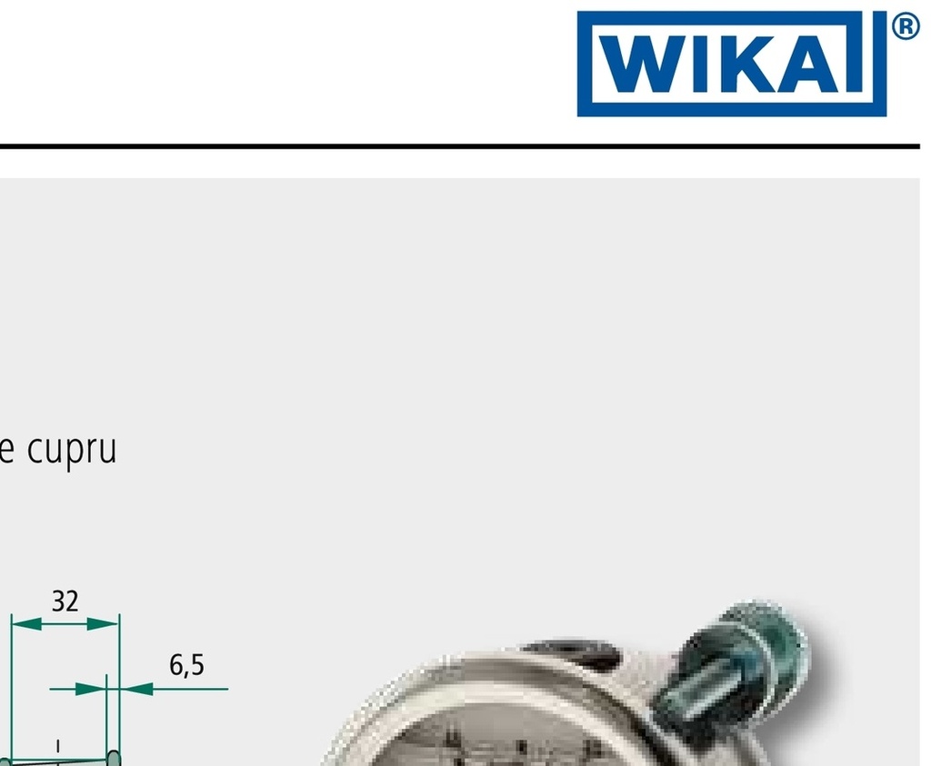 WIKA Manometru 160 bar Ø63 - 1/4" Filet exterior