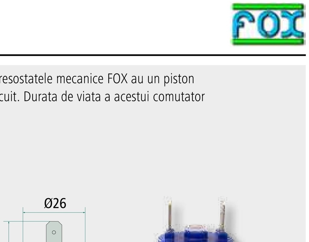 Fox Presostat K4-1 / 4 BSP NC-10> 100 ba 300 bar