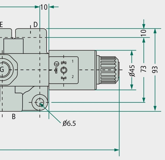 Walvoil Supapa cu 8/3 căi AWV-E-06-12V 200 bar