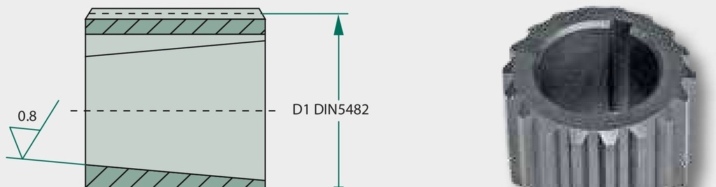 Manșon de cuplare BG3,5 48x44, Z=23 - DIN 5482B 48x44