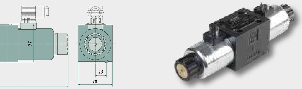 Parker CETOP-NG10 4/2 P> A și B> T