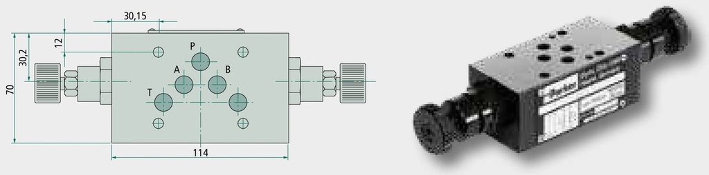 Parker NG10 DBV-20-210 bar, actionare directa 315 bar