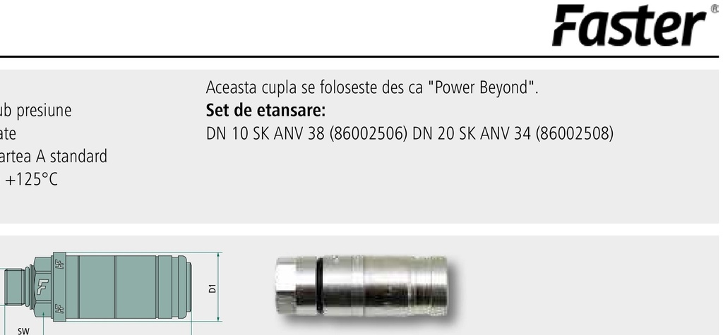 Faster CFPV Mufa IG 3/4" BSP - Mufa de cuplare AGRAR FASTER