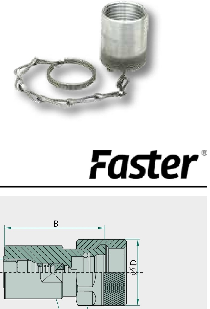 Faster Mufa cu filet IG 1/4" NPT - Cupla filetanta FASTER