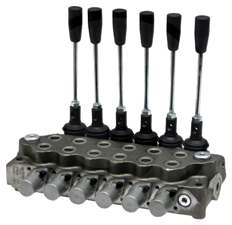 Walvoil Distribuitor hidraulic SD11-6-P-6x (18L) -AET 4/3-Wege, 6 x doppeltwirkend (A-B geschlossen / Federrückstellung)