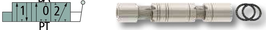 Walvoil & BLB Piston X-40-B-DX cu simplu efect pentru levier in cruce