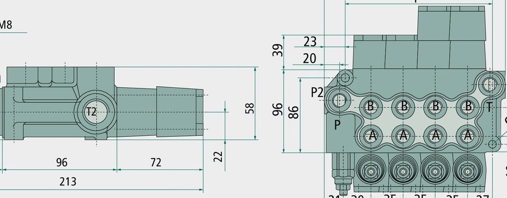 BLB Distribuitor hidraulic BM40/4GU(4x)MOA1T - 4 leviere