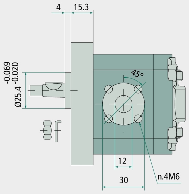 GR-1 Pompa 5,8cc stanga EU 1:8 190 bar