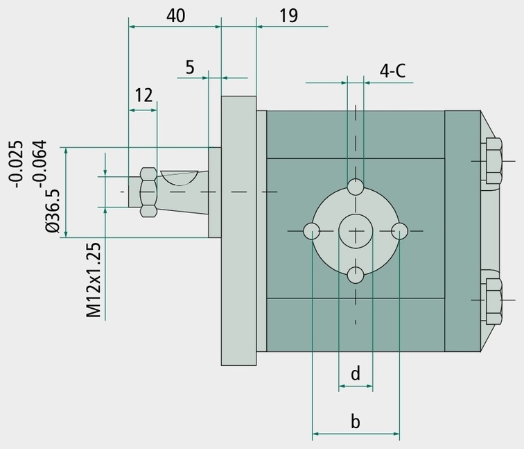 Gr-2 Pompa 25cc stanga EU 1:8 200 bar