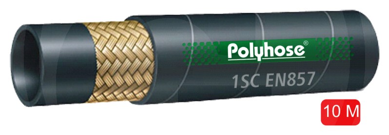 Polyhose 1 SC-DN10 - 3/8" EN857 L=10m DN 10 - 3/8"