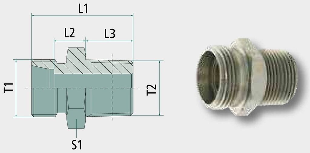 X-GER 12 L 1/4 BSPK - ohne Überwurfmutter und Schneidring