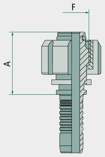 Niplu de presare-K M22-10 negru DN 10 - 3/8"