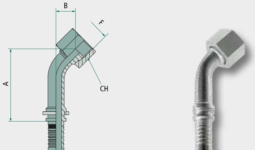 PN 12 DKORFS 1,3/16 45° - Dry Fit