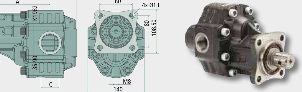 Pompa 30.R-82-F1H8L1C0 230 bar