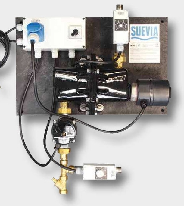 Suevia Încălzitor model 317 - Controlul temperaturii pe retur, 3000 Watt, 230 V pentru 1/2" sau 3/4”