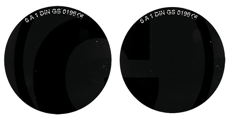 Sticlă oglindă für Schutzbrille, DIN 5, splitterfrei, 50 mm rund