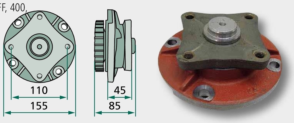 Carcasa lagar pentru disc - complet