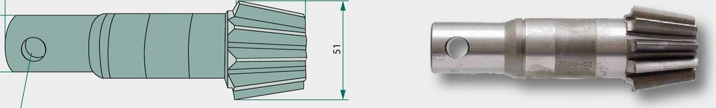 Angrenaj conic - 10 dinti