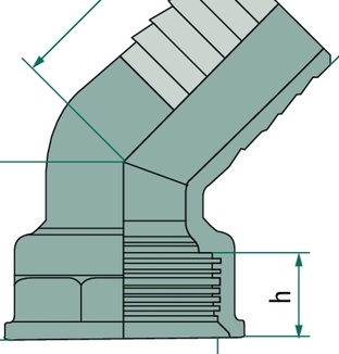 ARAG Duza furtun - 45°