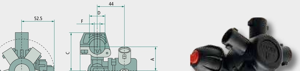 ARAG Corp portduza, 5 capete - EPDM