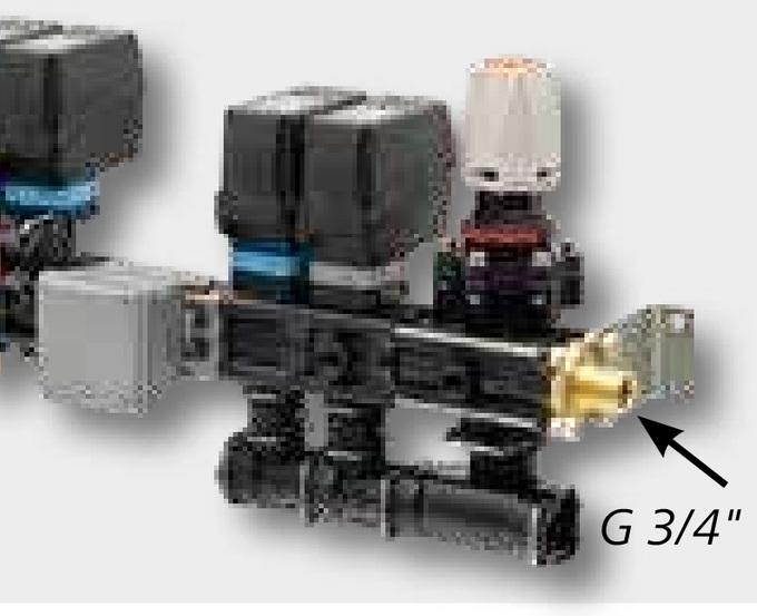 ARAG Supapa de control proporțional - electric, 4 cai, fara filtru, Fiting de control pentru pulverizator pentru BRAVO 1