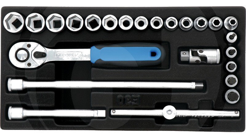 GEDORE Sortiment chei tubulare 3/8" - Modul CT 24-piese