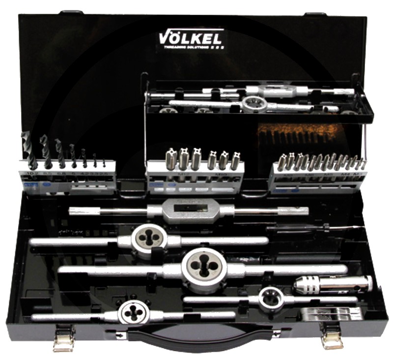 VÖLKEL set unelte de taiat filete filet M 3, M 4, M 5,M 6, M 8, M 10, M 12. (set tarozi=3-piese)