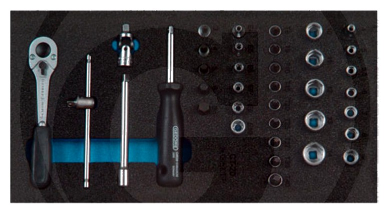 GEDORE Set chei tubulare 1/4": - Modul CT 37-piese