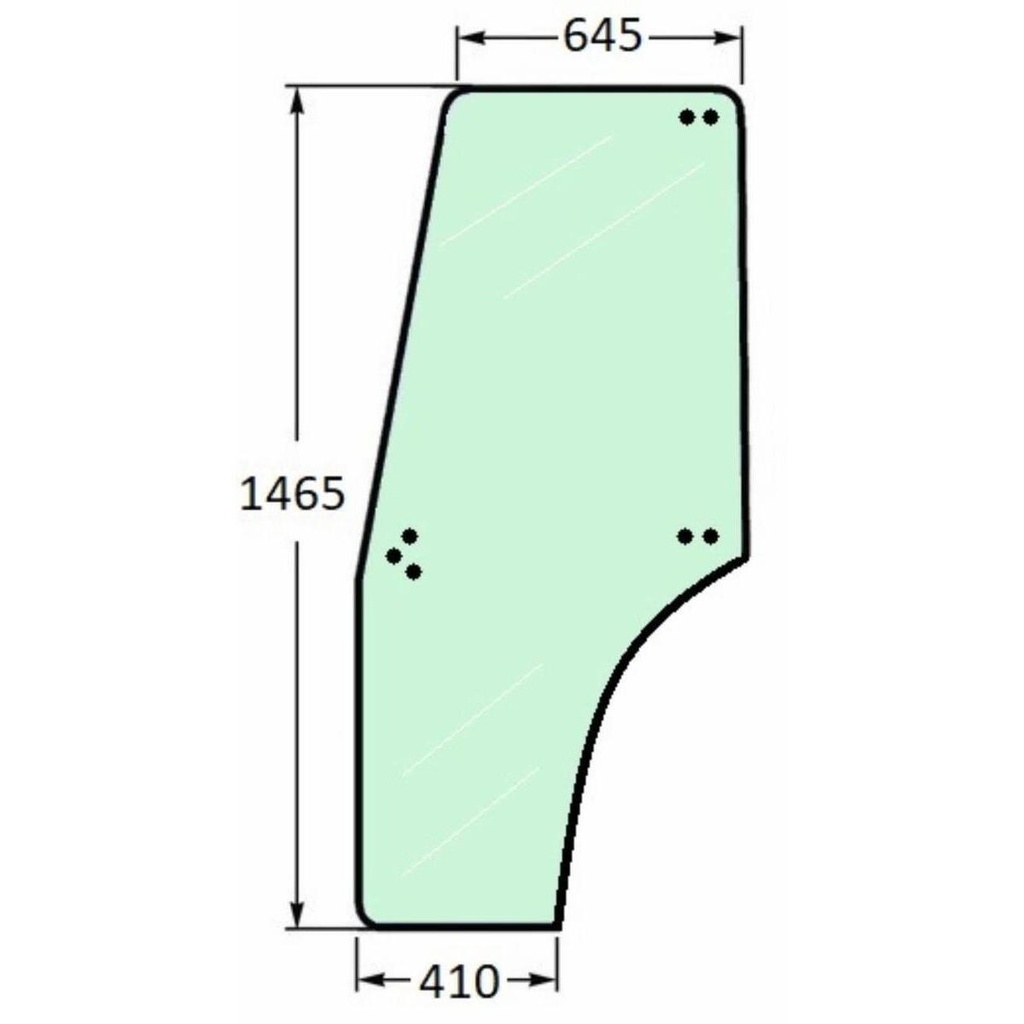 sticla usi curbata stg. "VERDE" 000988200/10C