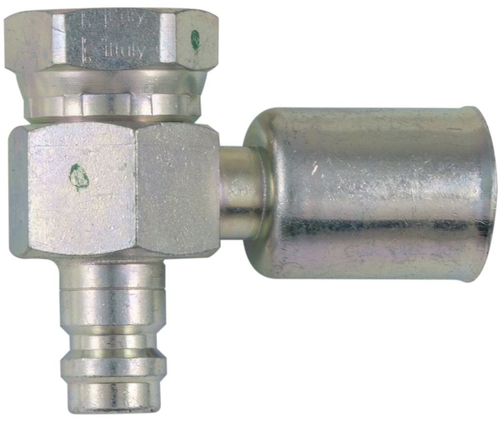 Filet interior swivel Rotolock fitting 90° cu OR si Supapa 05184