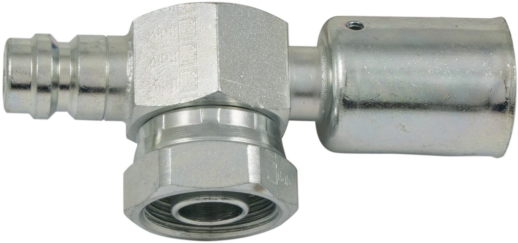 Filet interior swivel Rotolock fitting 90° cu OR si Supapa 05187