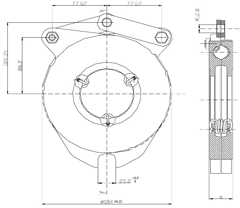 Servomotor de frână în baie de ulei 7" 15780