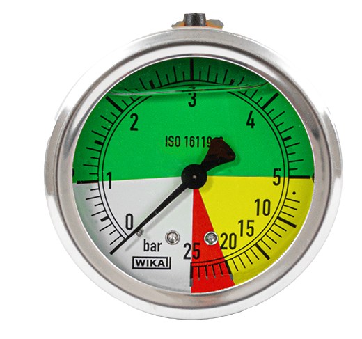 ISO glycerine pressure gauge cu Supapa 26736