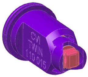 Duza de inducție a aerului ISO Seria CVI TWIN 110° - 025 0.71 ÷ 1.00 l/min 27962