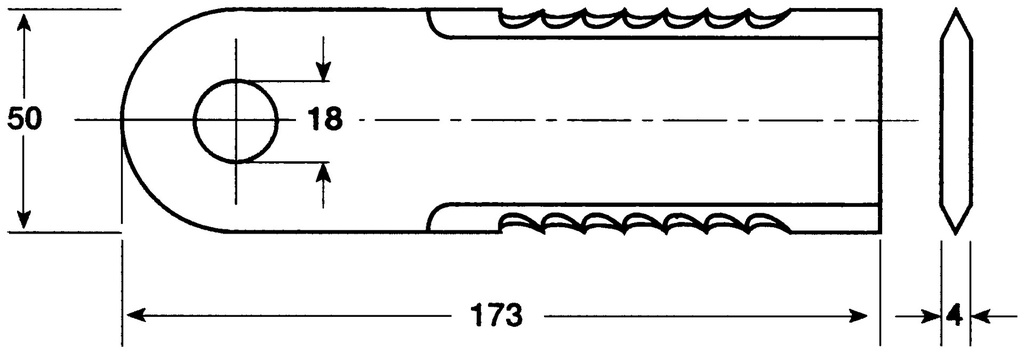 Lama dintata pentru cositoare pentru taierea furajelor 173x50x4 mm 45927