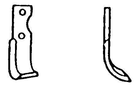 Lama curbata dreapta 72 mm 55134